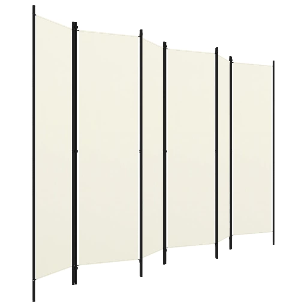 Paravento a 6 Pannelli Bianco Crema 300x180 cm - homemem39