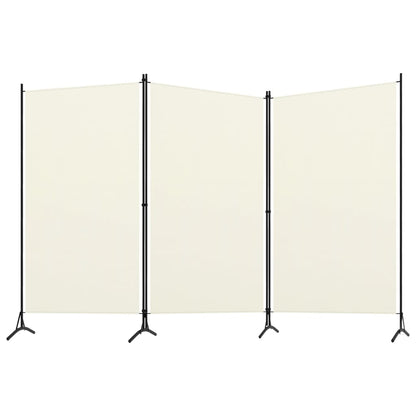 Paravento a 3 Pannelli Bianco Crema 260x180 cm - homemem39