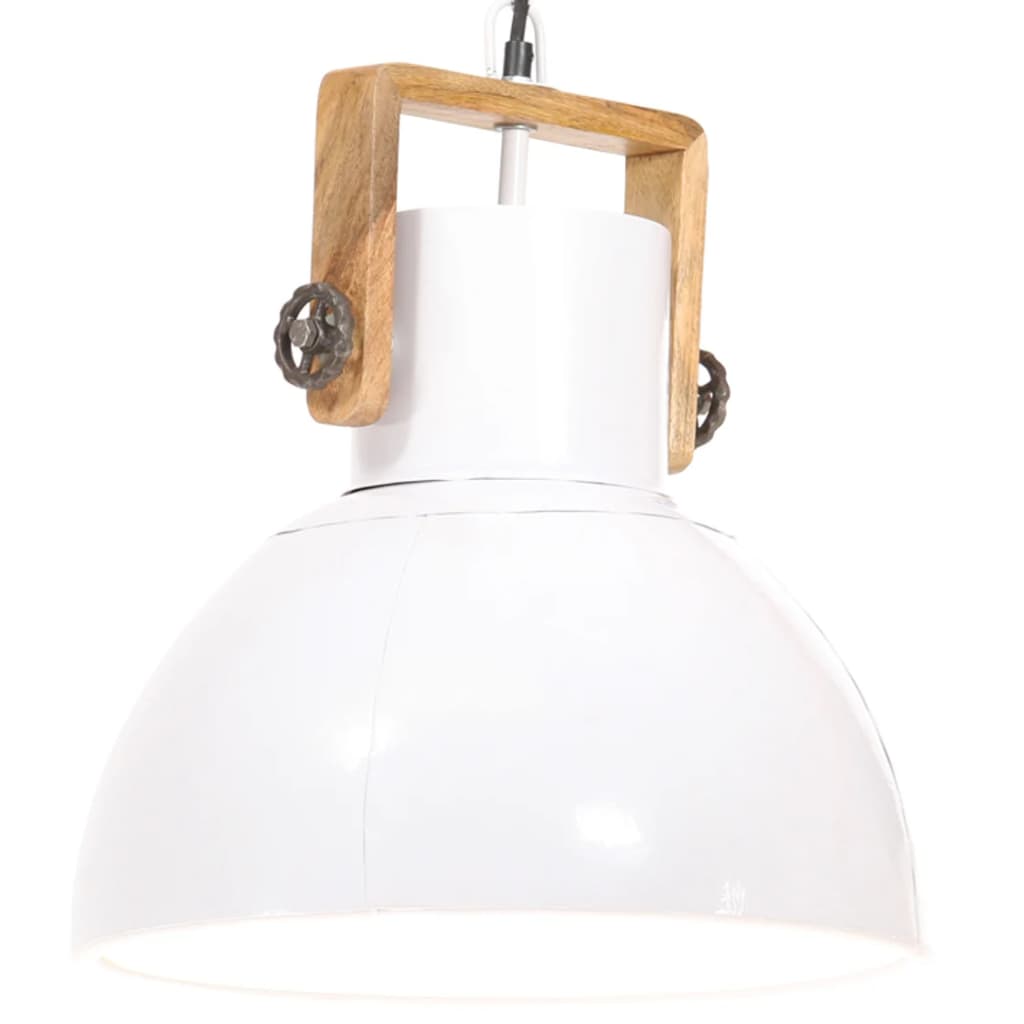 Lampada a Sospensione Industriale 25 W Bianca Rotonda 40 cm E27 - homemem39