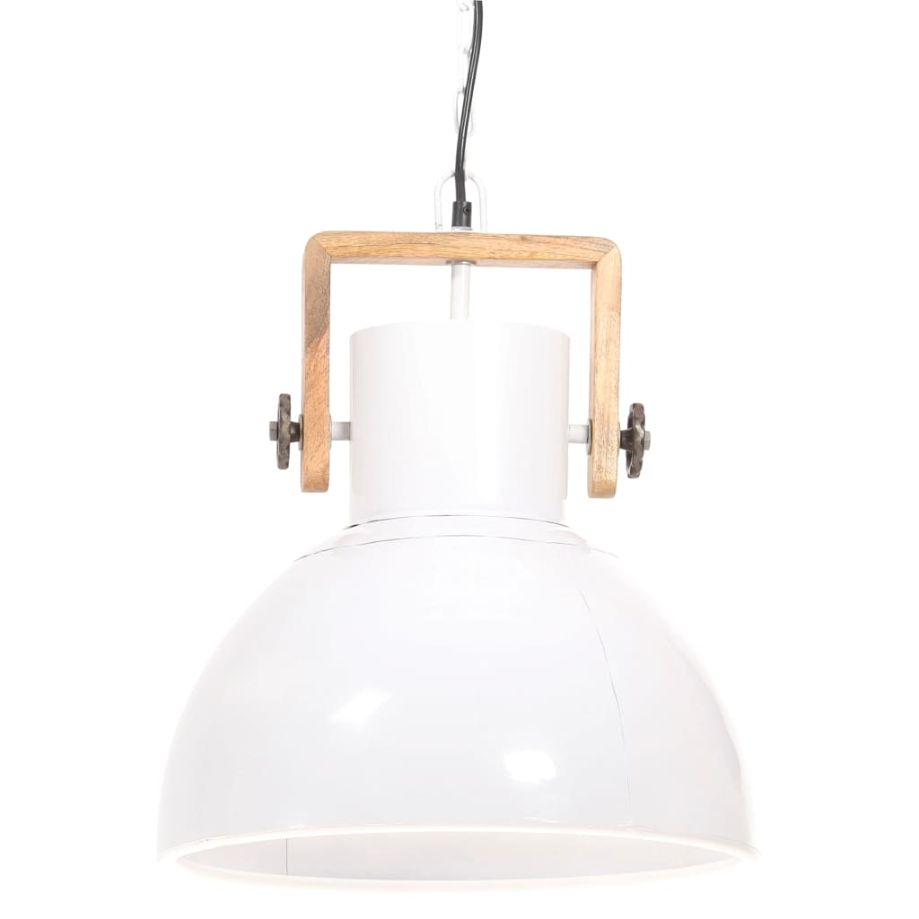 Lampada a Sospensione Industriale 25 W Bianca Rotonda 40 cm E27 - homemem39