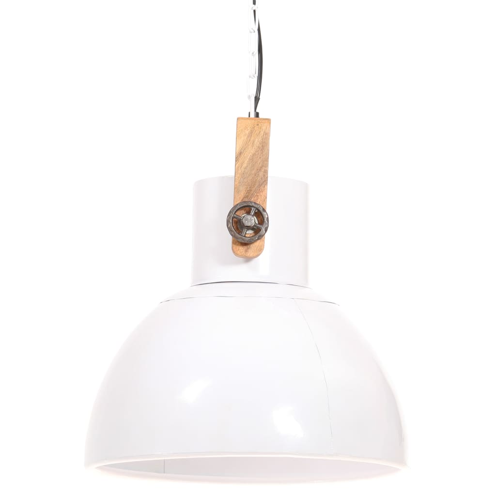 Lampada a Sospensione Industriale 25 W Bianca Rotonda 40 cm E27 - homemem39