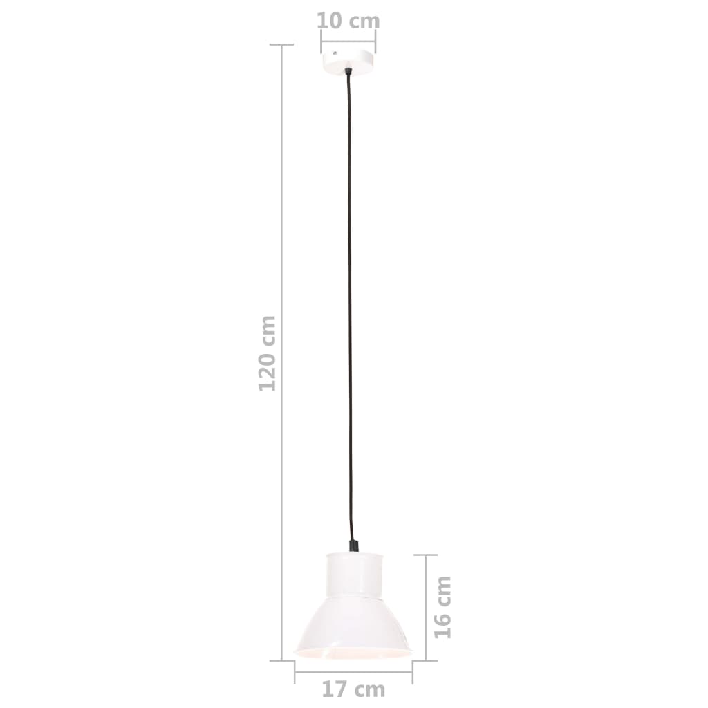 Lampada a Sospensione 25 W Bianca Rotonda 17 cm E27 - homemem39