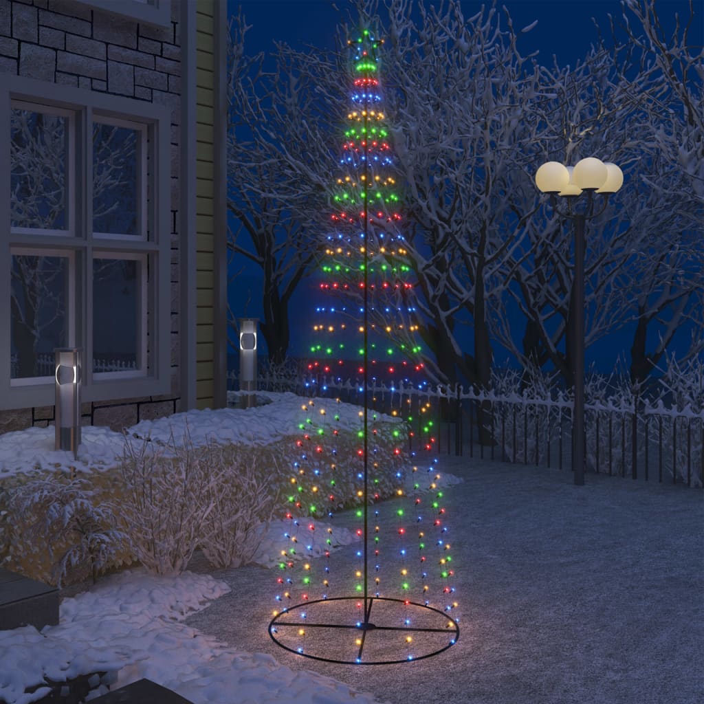 Albero di Natale a Cono con 330 LED Multicolori 100x300 cm - homemem39