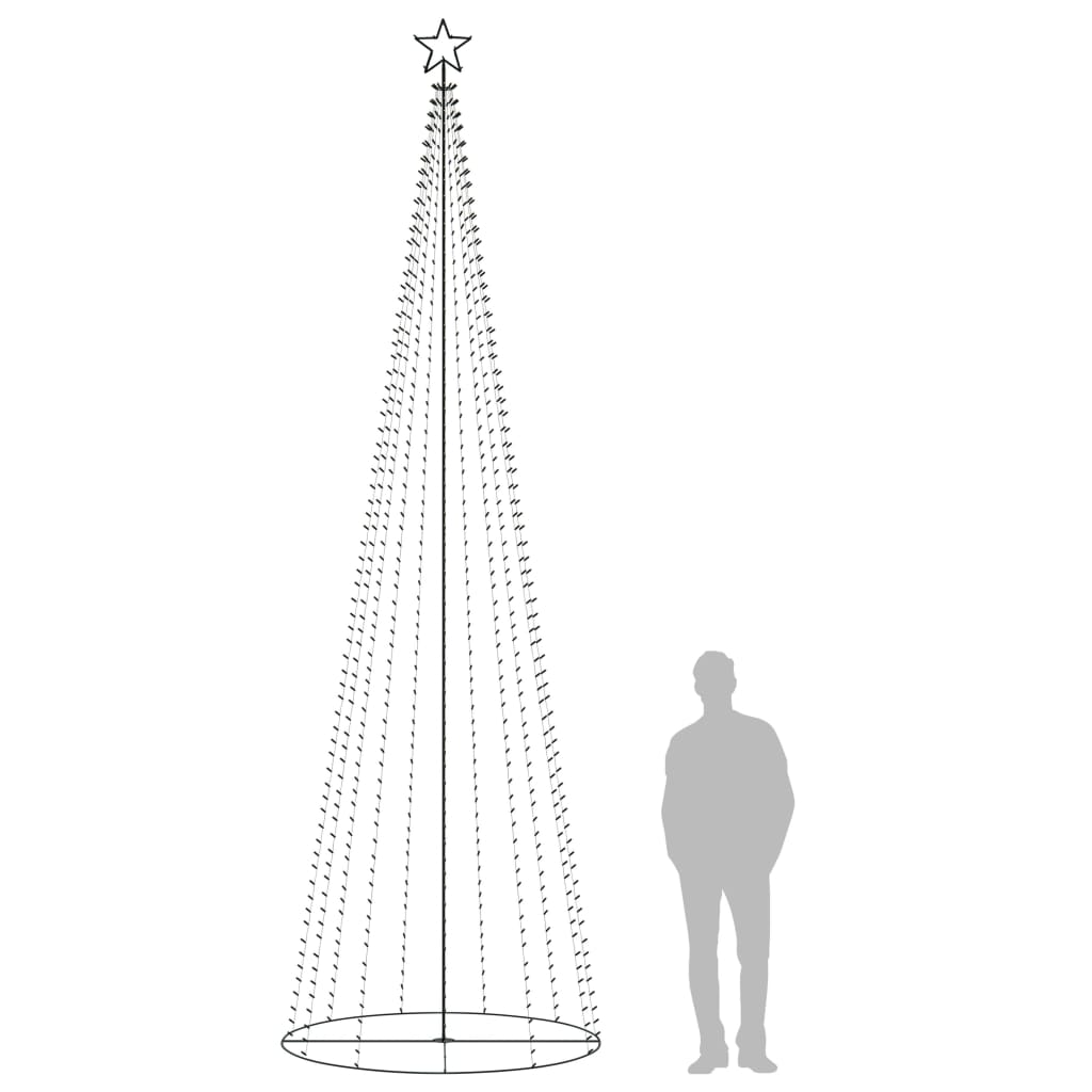 Albero di Natale a Cono con 752 LED Colorati 160x500 cm - homemem39