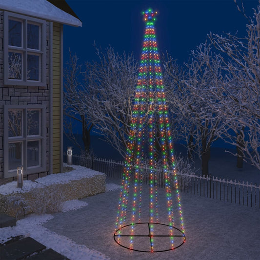 Albero di Natale a Cono con 752 LED Colorati 160x500 cm - homemem39