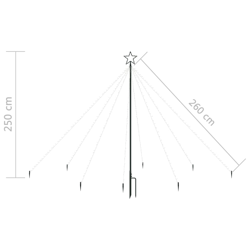 Albero di Natale Cascata Luci LED Interni Esterni 400 LED 2,5 m - homemem39