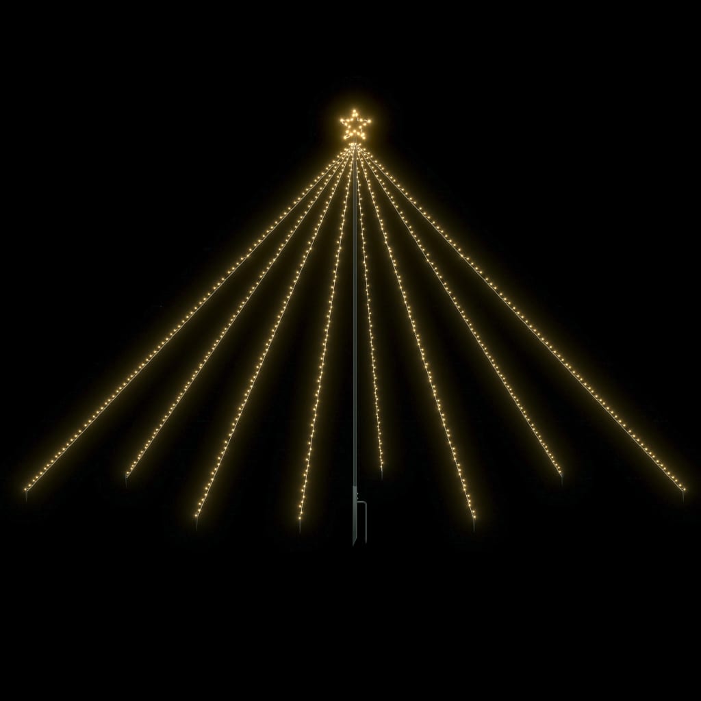Albero di Natale Cascata Luci LED Interni Esterni 576 LED 3,6 m - homemem39