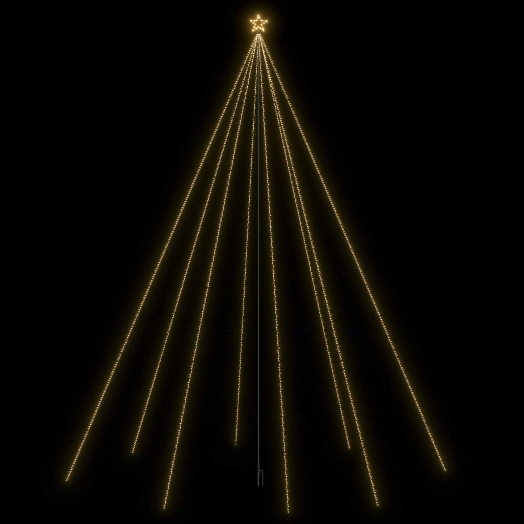 Albero Natale a Cascata di Luci LED Interni Esterni 1300 LED 8m - homemem39