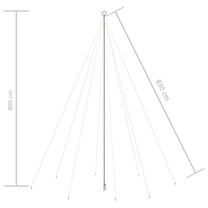 Albero Natale a Cascata di Luci LED Interni Esterni 1300 LED 8m - homemem39