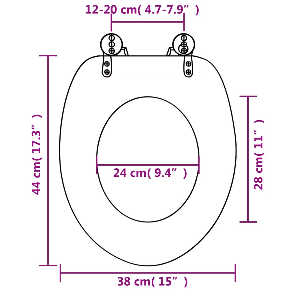 Tavoletta WC con Coperchio MDF Design Fondo Mare - homemem39
