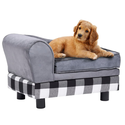 Divano per Cani Grigio 57x34x36 cm in Peluche - homemem39