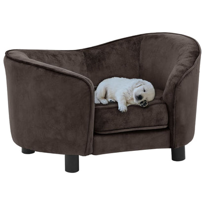 Divano per Cani Marrone 69x49x40 cm in Peluche - homemem39