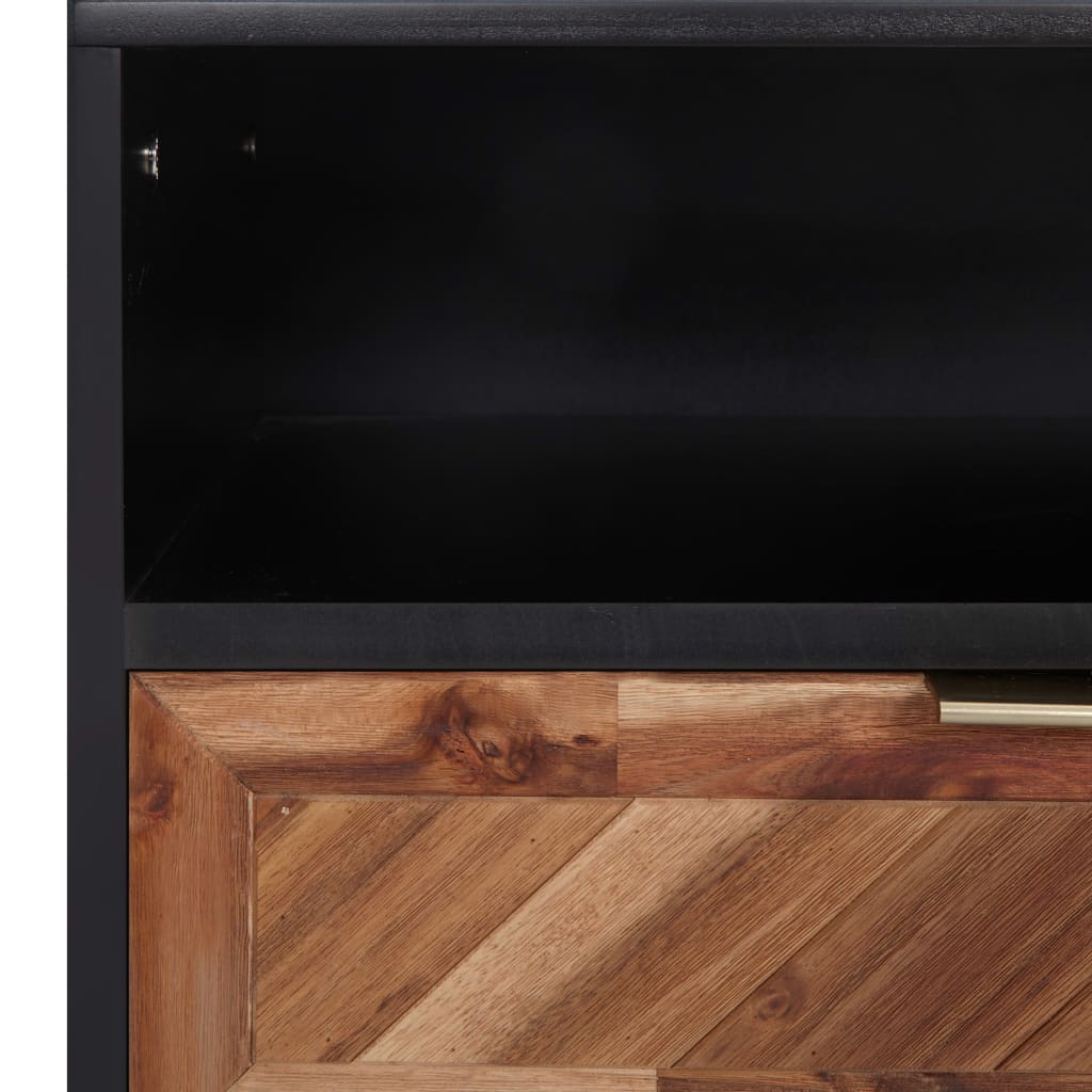 Mobile Porta TV 100x35x45 cm in Legno Massello di Acacia e MDF - homemem39