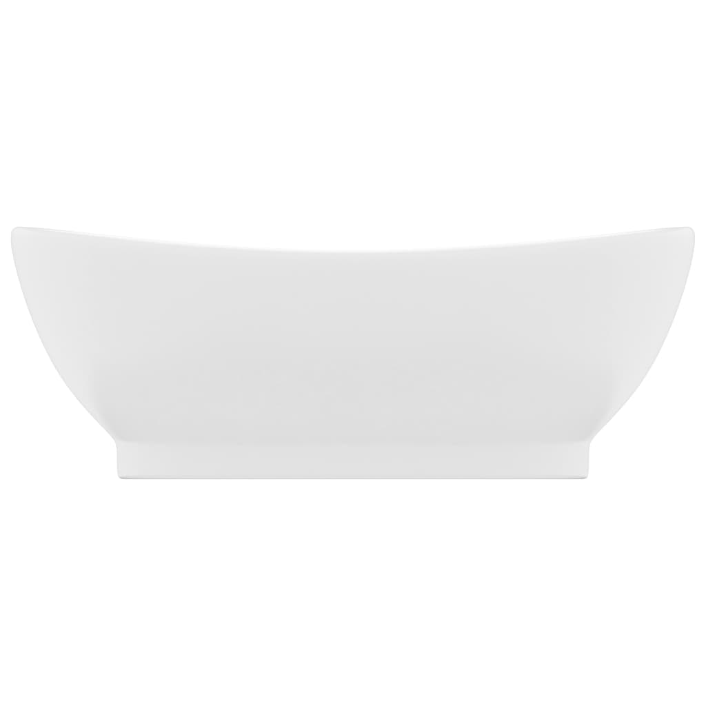 Lavandino con Troppopieno Ovale Bianco Opaco 58,5x39cm Ceramica - homemem39