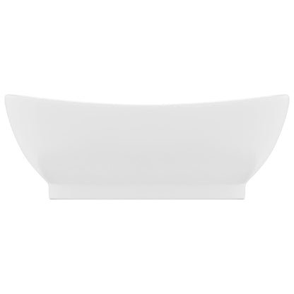 Lavandino con Troppopieno Ovale Bianco Opaco 58,5x39cm Ceramica - homemem39