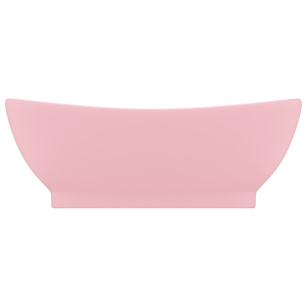 Lavandino con Troppopieno Ovale Rosa Opaco 58,5x39 cm Ceramica - homemem39