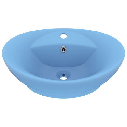 Lavabo con Troppopieno Ovale Azzurro Opaco 58,5x39 cm Ceramica - homemem39