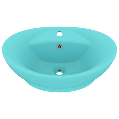 Lavabo con Troppopieno Ovale Turchese Opaco 58,5x39 cm Ceramica - homemem39