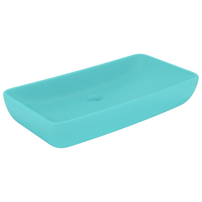 Lavabo Lusso Rettangolare Verde Chiaro Opaco 71x38 cm Ceramica - homemem39