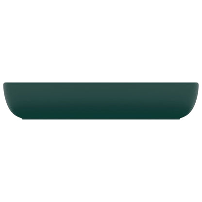 Lavabo Lusso Rettangolare Verde Scuro Opaco 71x38 cm Ceramica - homemem39