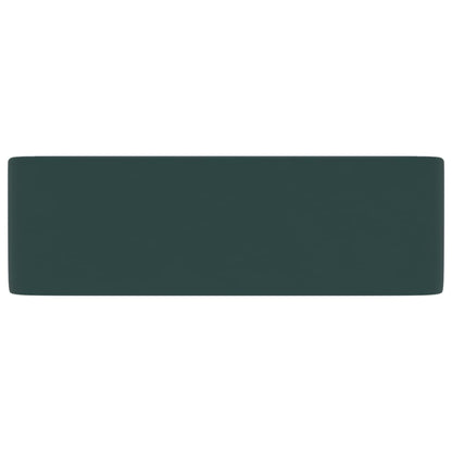 Lavandino Luxury Verde Scuro Opaco 41x30x12 cm in Ceramica - homemem39