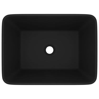 Lavandino Luxury Nero Opaco 41x30x12 cm in Ceramica - homemem39