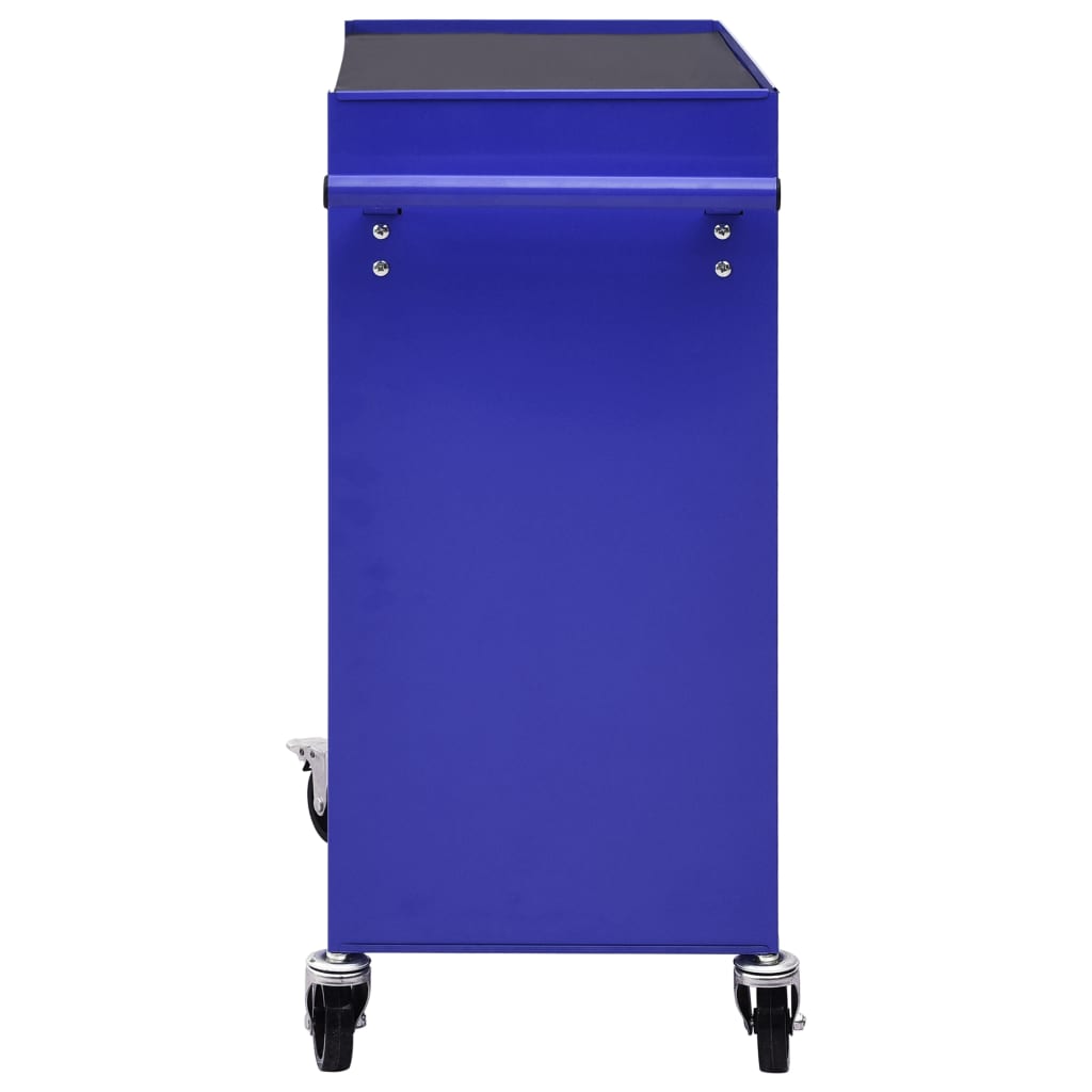 Carrello Portautensili con 4 Cassetti in Acciaio Blu - homemem39