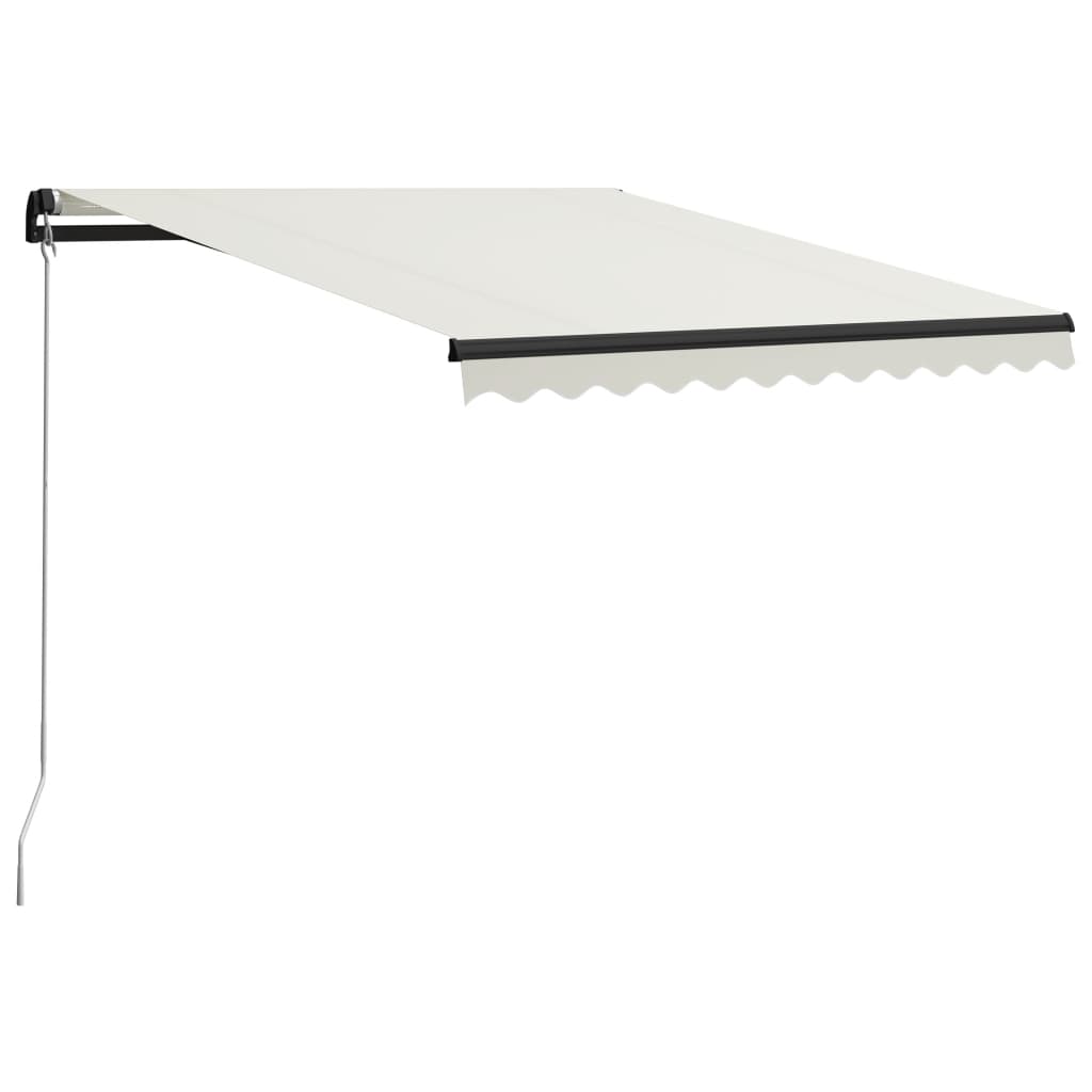 Tenda da Sole Retrattile Manuale con LED 300x250 cm Antracite - homemem39