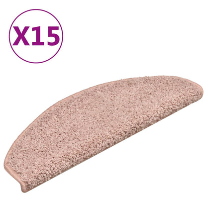 Tappetini per Scale 15 pz Rosa Chiaro 65x21x4 cm - homemem39