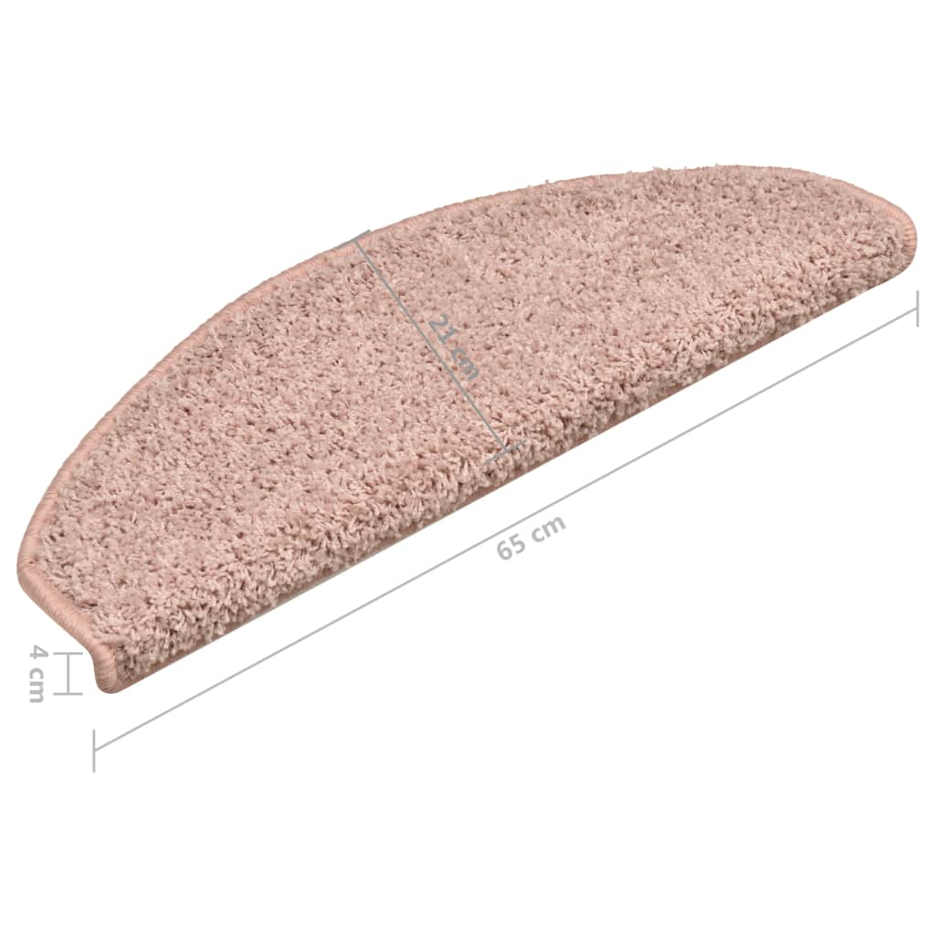 Tappetini per Scale 15 pz Rosa Chiaro 65x21x4 cm - homemem39