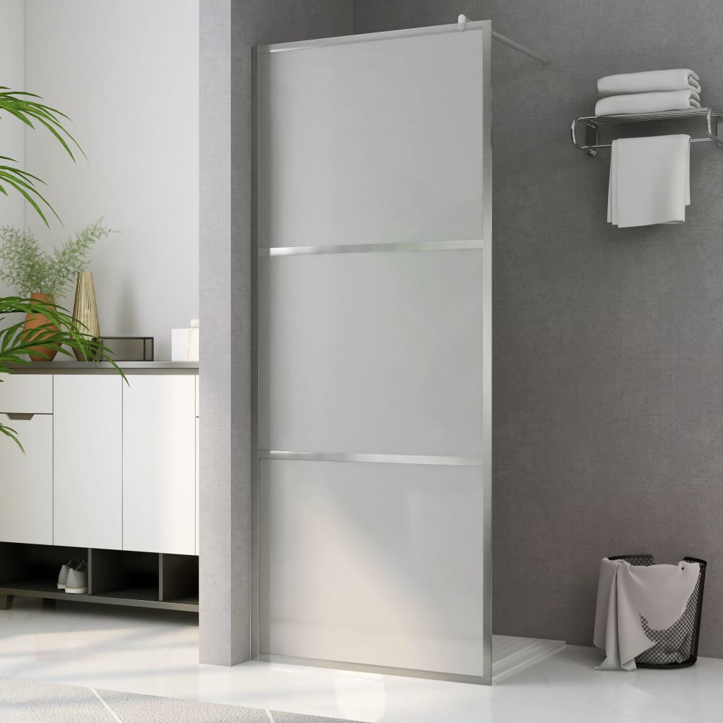 Parete per Doccia Walk-in in Vetro Smerigliato ESG 80x195 cm - homemem39