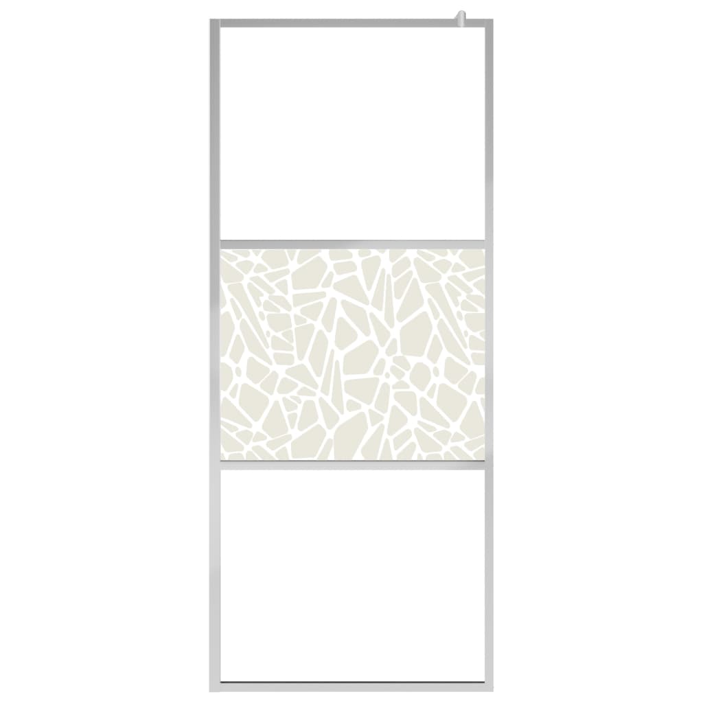 Parete per Doccia Walk-in in Vetro ESG Design Pietra 90x195 cm - homemem39