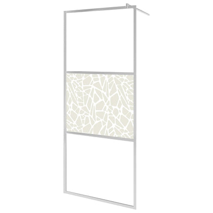 Parete per Doccia Walk-in in Vetro ESG Design Pietra 115x195 cm - homemem39