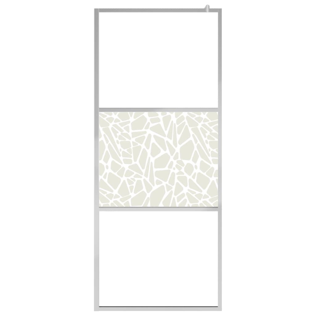 Parete per Doccia Walk-in in Vetro ESG Design Pietra 115x195 cm - homemem39