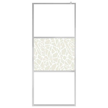 Parete per Doccia Walk-in in Vetro ESG Design Pietra 140x195 cm - homemem39