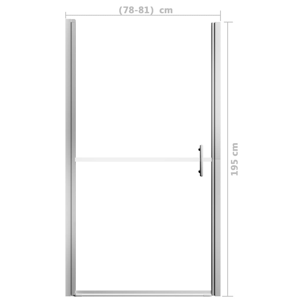 Porta per Doccia in Vetro Temperato Smerigliato 81x195 cm - homemem39