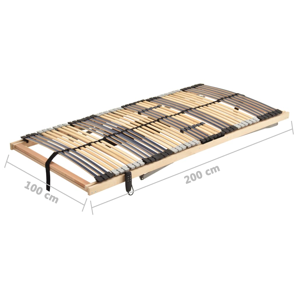 Letto con Telaio a Doghe Elettrico 42 Doghe 7 Zone 100x200 cm - homemem39