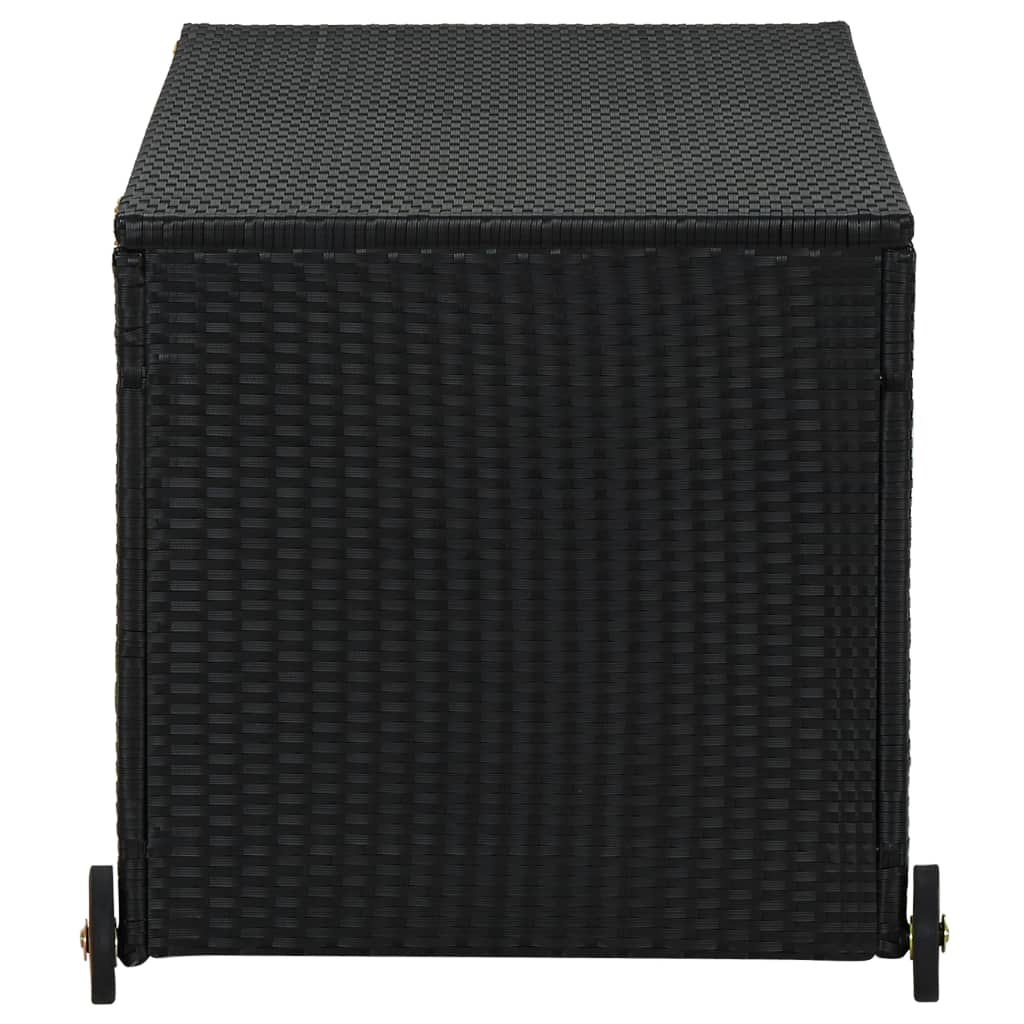 Contenitore da Giardino Nero 120x65x61 cm in Polyrattan - homemem39