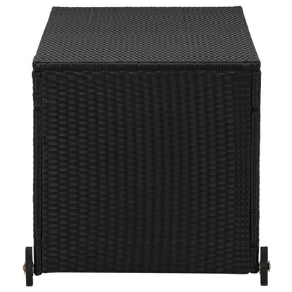 Contenitore da Giardino Nero 120x65x61 cm in Polyrattan - homemem39