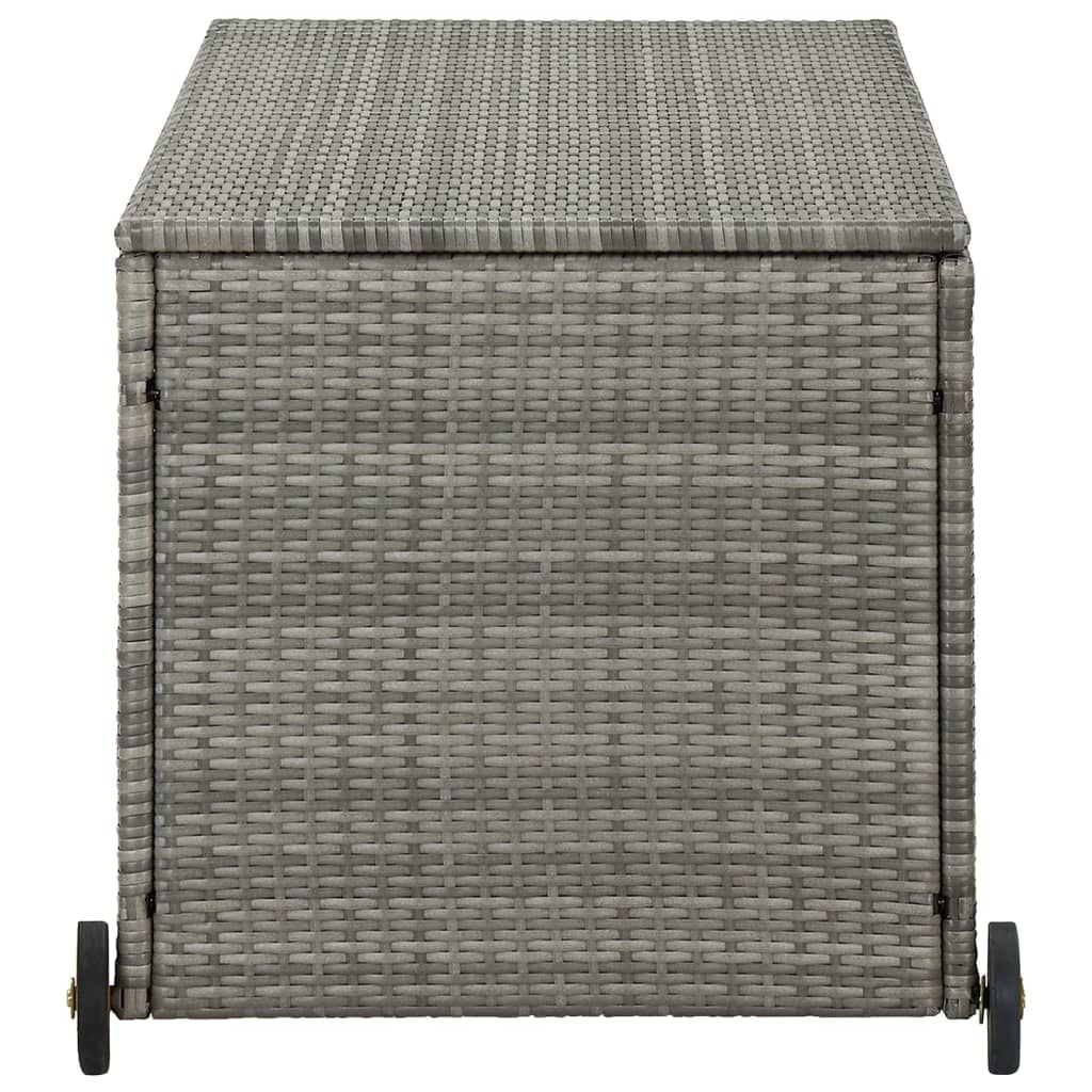 Contenitore da Giardino Grigio Chiaro 120x65x61 cm Polyrattan - homemem39