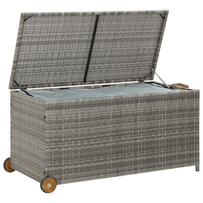 Contenitore da Giardino Grigio Chiaro 120x65x61 cm Polyrattan - homemem39