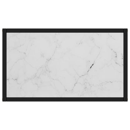 Tavolo Consolle Bianco 60x35x75 cm in Vetro Temperato - homemem39