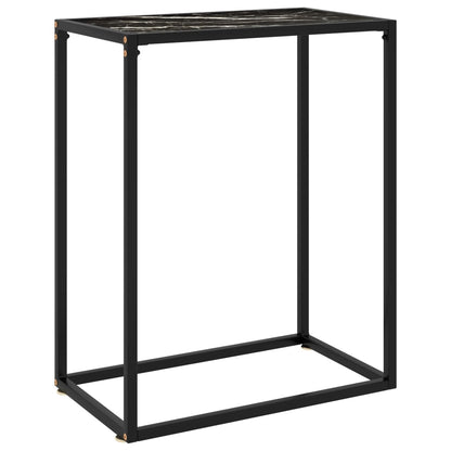 Tavolo Consolle Nero 60x35x75 cm in Vetro Temperato - homemem39