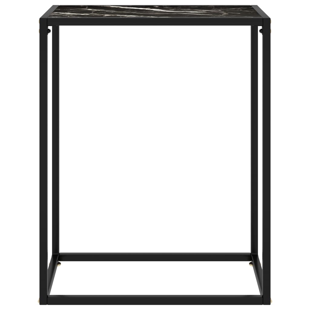 Tavolo Consolle Nero 60x35x75 cm in Vetro Temperato - homemem39