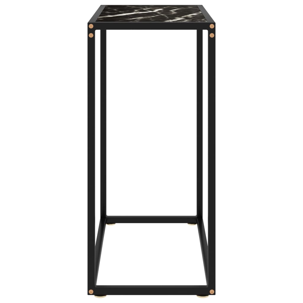 Tavolo Consolle Nero 60x35x75 cm in Vetro Temperato - homemem39