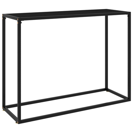 Tavolo Consolle Nero 100x35x75 cm in Vetro Temperato - homemem39