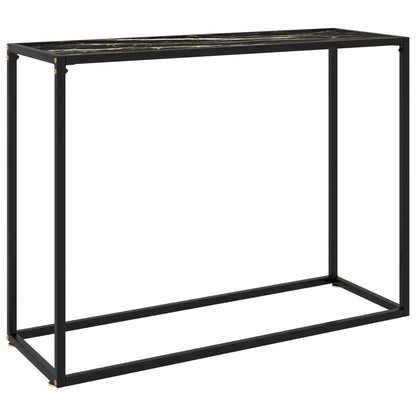 Tavolo Consolle Nero 100x35x75 cm in Vetro Temperato - homemem39