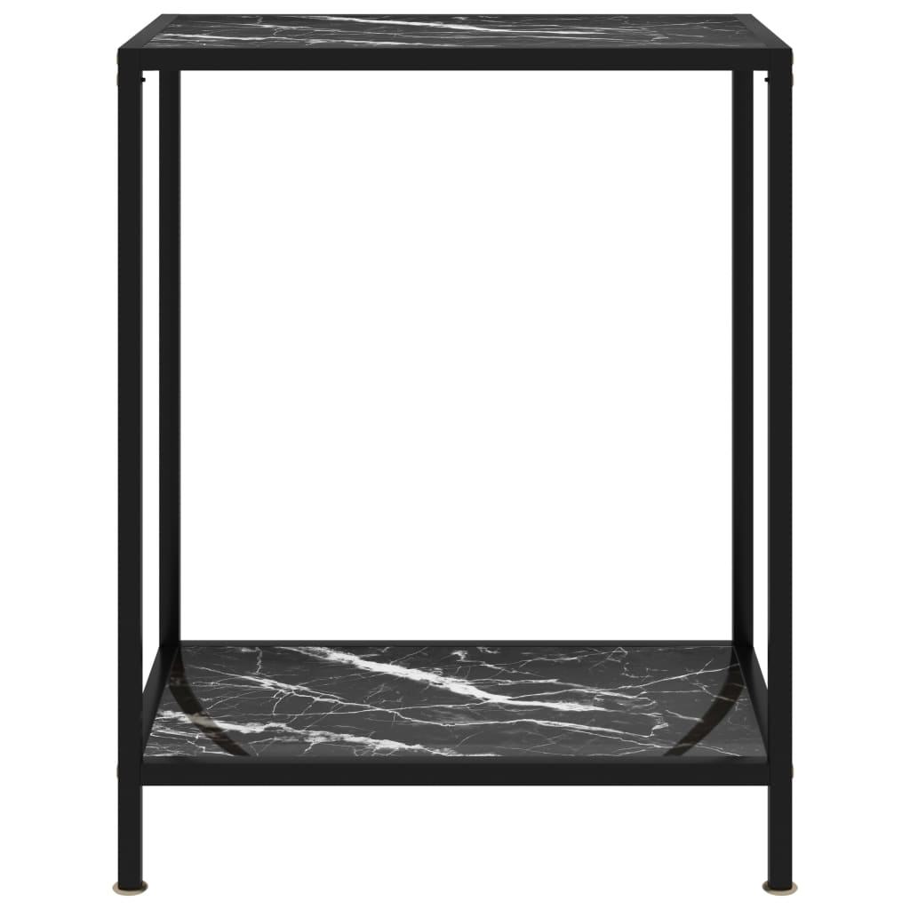 Tavolo Consolle Nero 60x35x75 cm in Vetro Temperato - homemem39