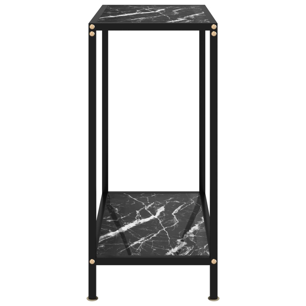 Tavolo Consolle Nero 60x35x75 cm in Vetro Temperato - homemem39