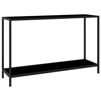 Tavolo Consolle Nero 120x35x75 cm in Vetro Temperato - homemem39